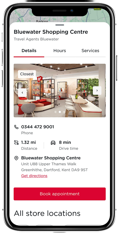 Virgin Atlantic store finder
